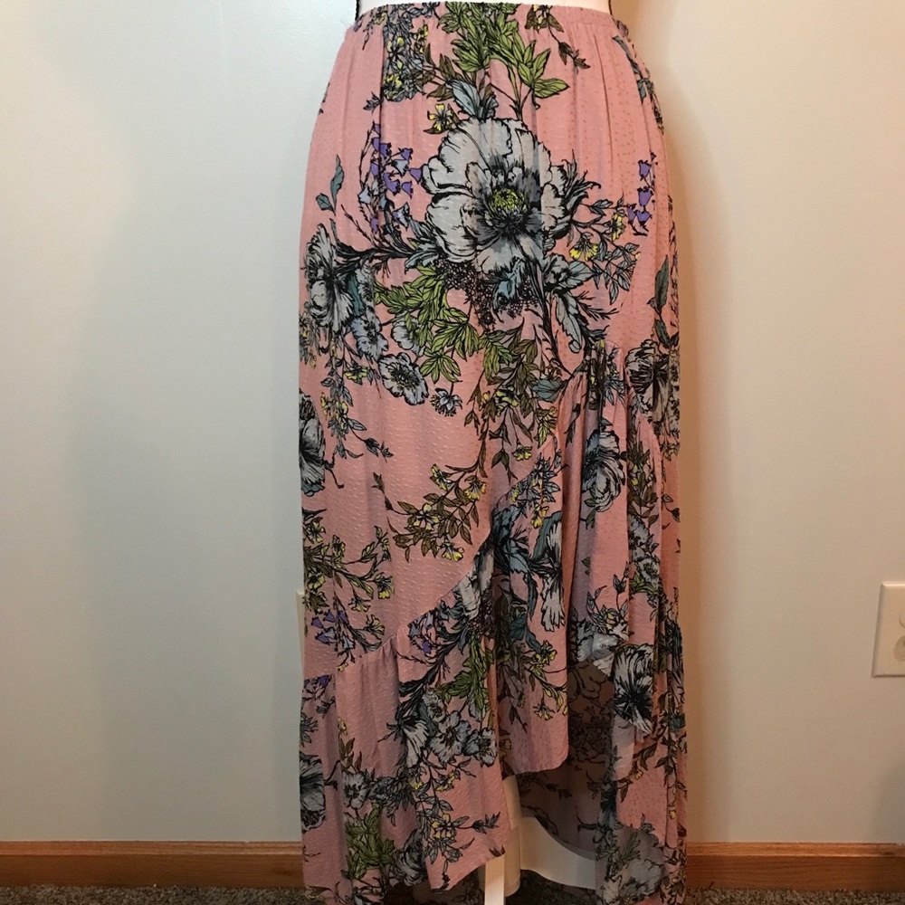 Lovestitch Floral High-Low Ruffle Skirt